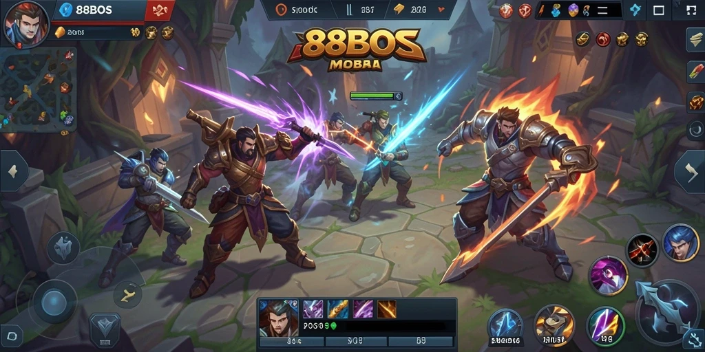 Tampilan menarik dari gameplay seru 88BOS dalam pertempuran.