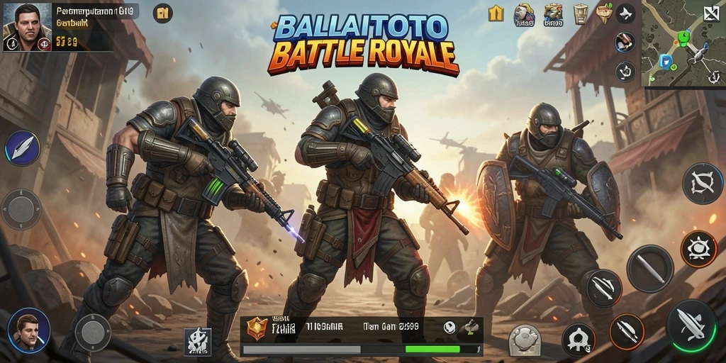 Gameplay seru BALAITOTO dalam pertempuran Battle Royale.