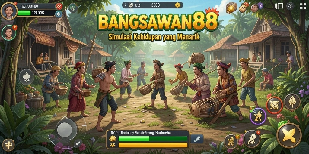 Gameplay BANGSAWAN88 yang menampilkan berbagai pilihan karakter dan interaksi.