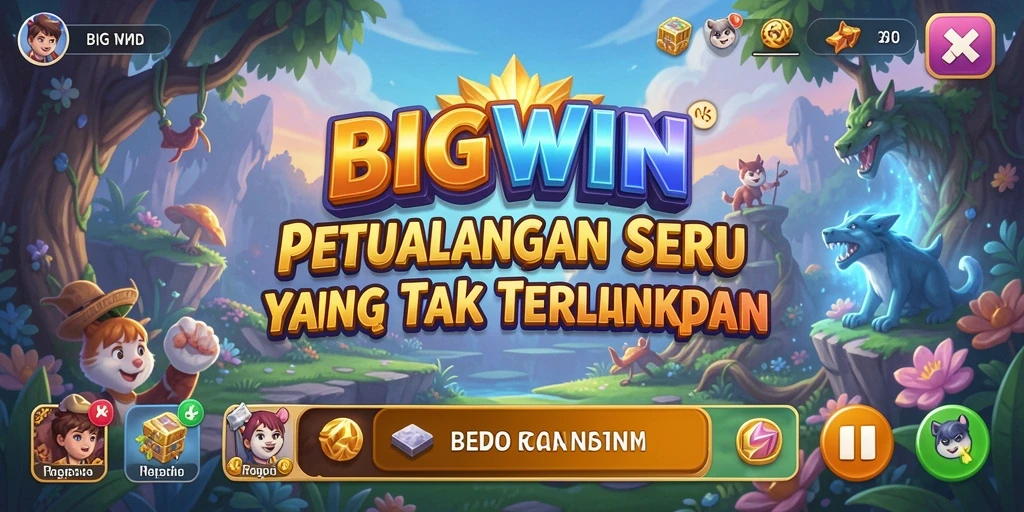 Tangkapan layar menarik dari gameplay BIGWIN dengan visual petualangan yang menakjubkan.