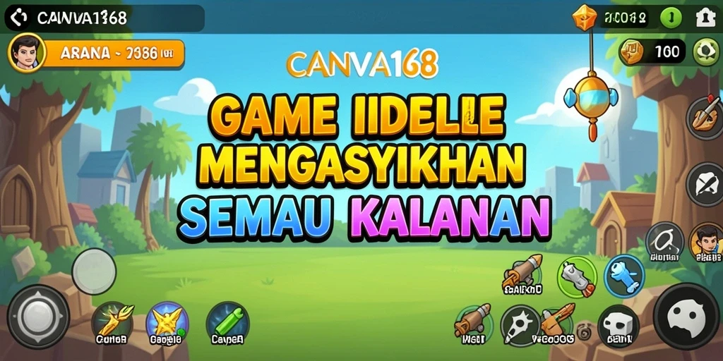 Tampilan gameplay Idle yang menarik di CANVA168.