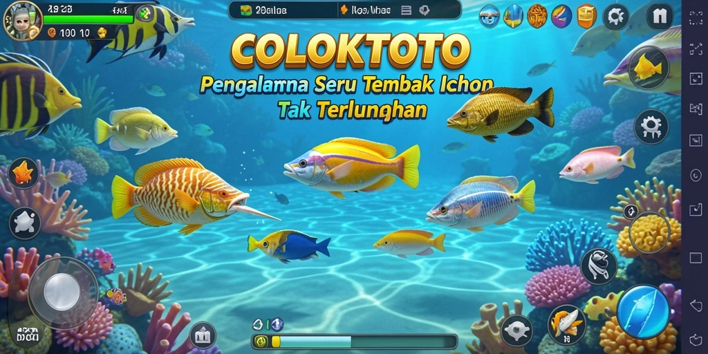 Tangkapan layar COLOKTOTO menampilkan aksi seru menangkap ikan.