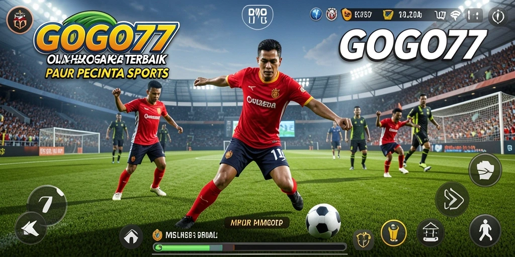 Screenshot GOGO77 menampilkan aksi seru dalam permainan olahraga.
