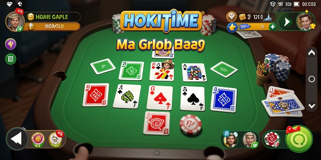 Tampilan menarik dari gameplay HOKITIME saat bermain Gaple.