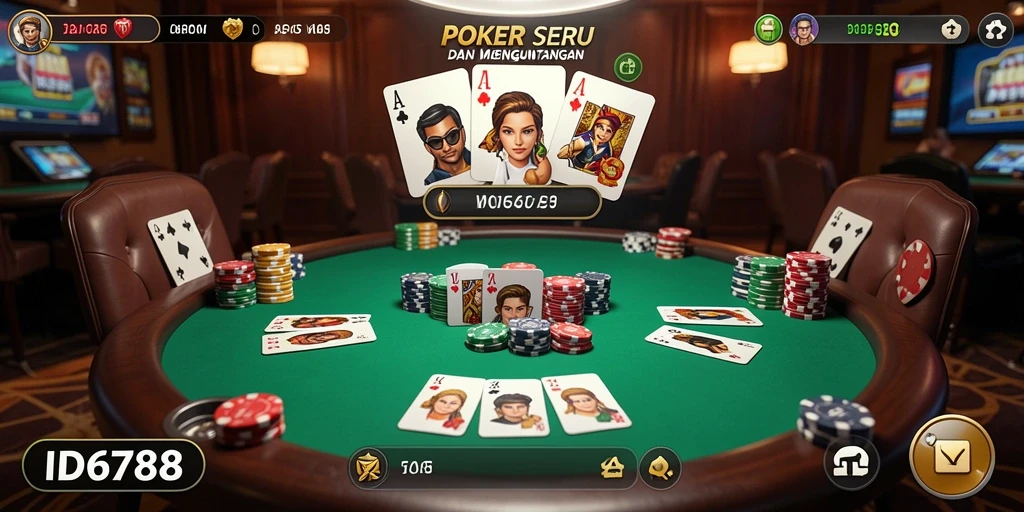 Tampilan menarik dari gameplay poker di ID6788.