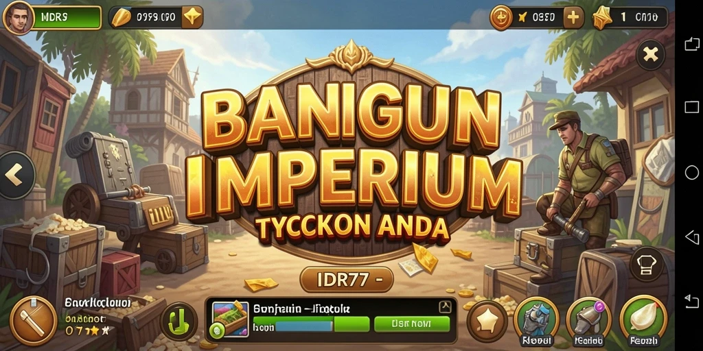 Tampilan gameplay IDR77 saat membangun bisnis Tycoon.