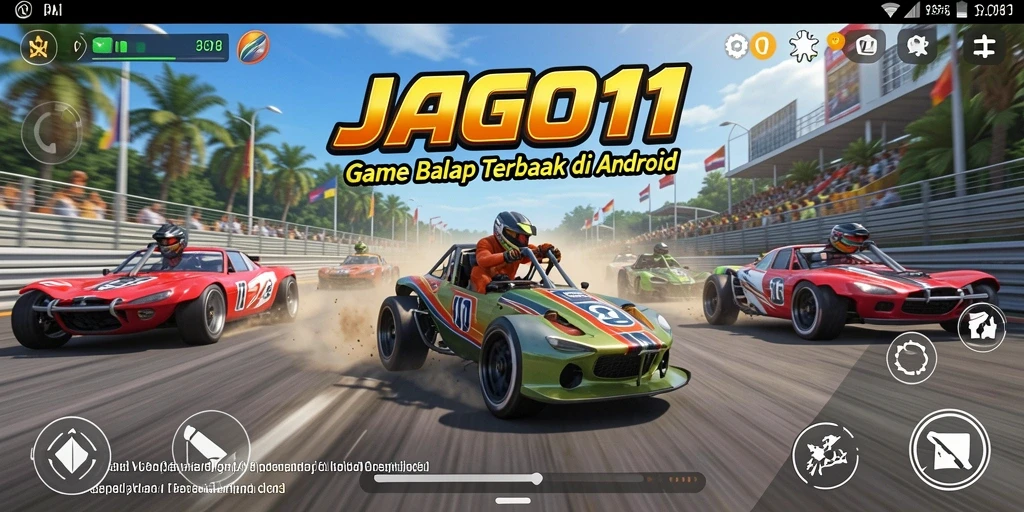 Tampilan gameplay JAGO11 yang penuh aksi dan kecepatan.