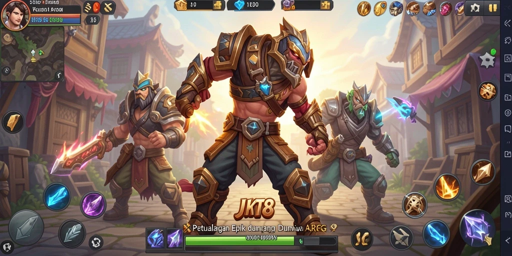 Tangkapan layar dari gameplay ARPG yang menakjubkan di JKT8.