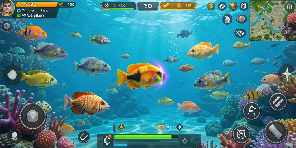 Gameplay seru Tembak Ikan di KAKA303 dengan grafis yang menawan.