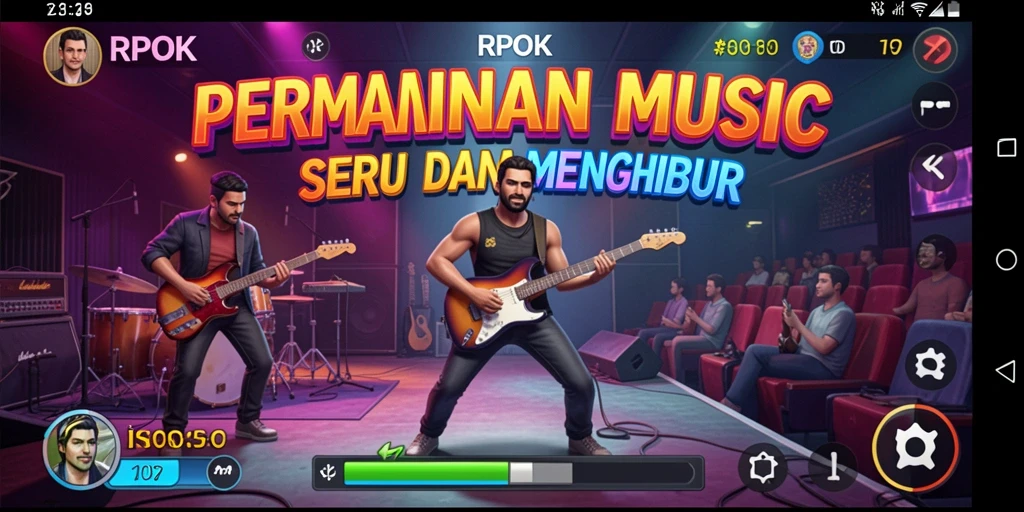 Tampilan gameplay <strong>RPOK</strong> yang penuh warna dan dinamis.