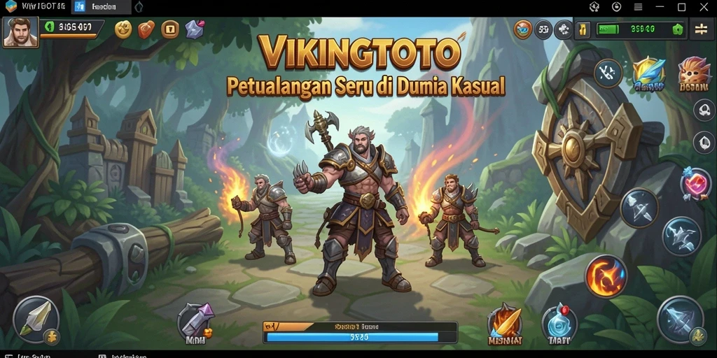 Screenshot VIKINGTOTO menunjukkan aksi gameplay seru dan berwarna.