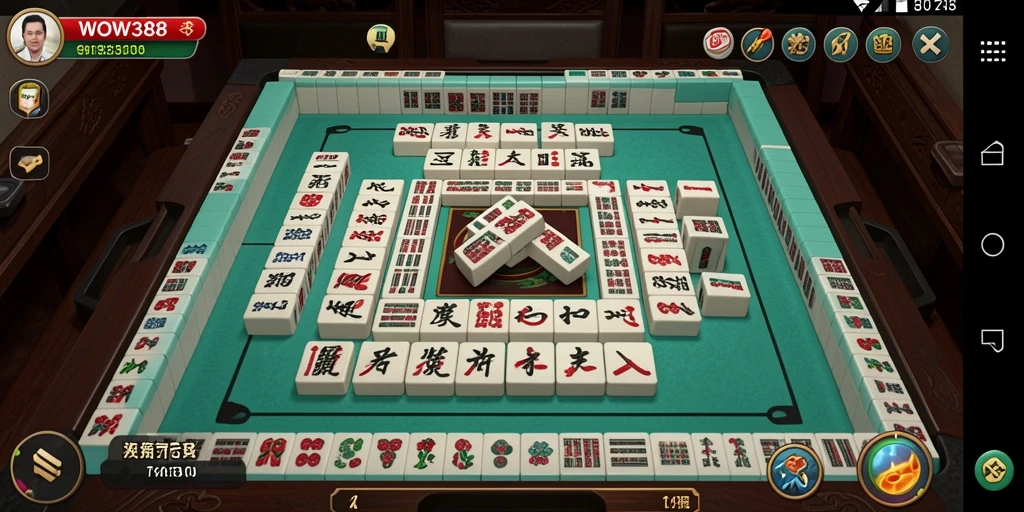 Tampilan gameplay Mahjong yang menarik dan penuh warna.