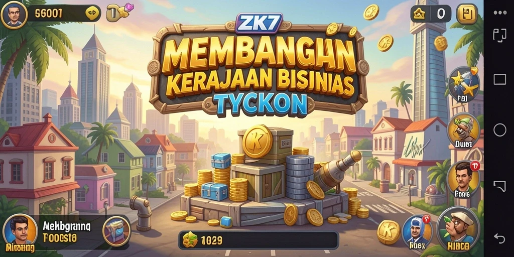 Tampilan gameplay ZK7 yang menampilkan pengembangan bisnis yang menarik.